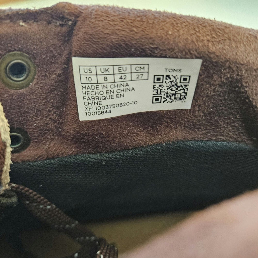 Toms Woman's Mesa Waterproof Hiking Alpine Suede Leather Boots Size 10 - Picture 5 of 6